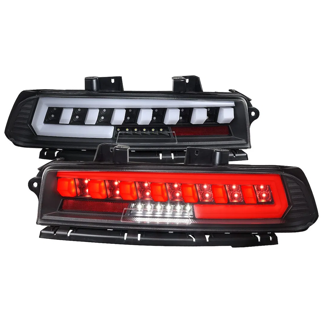 LT-CMR14JMLED-SQ-TM – SPEC-D TUNIN Tail Light Assembly, Clear Lens With Reflex Reflector Black ABS Plastic Housing LE...